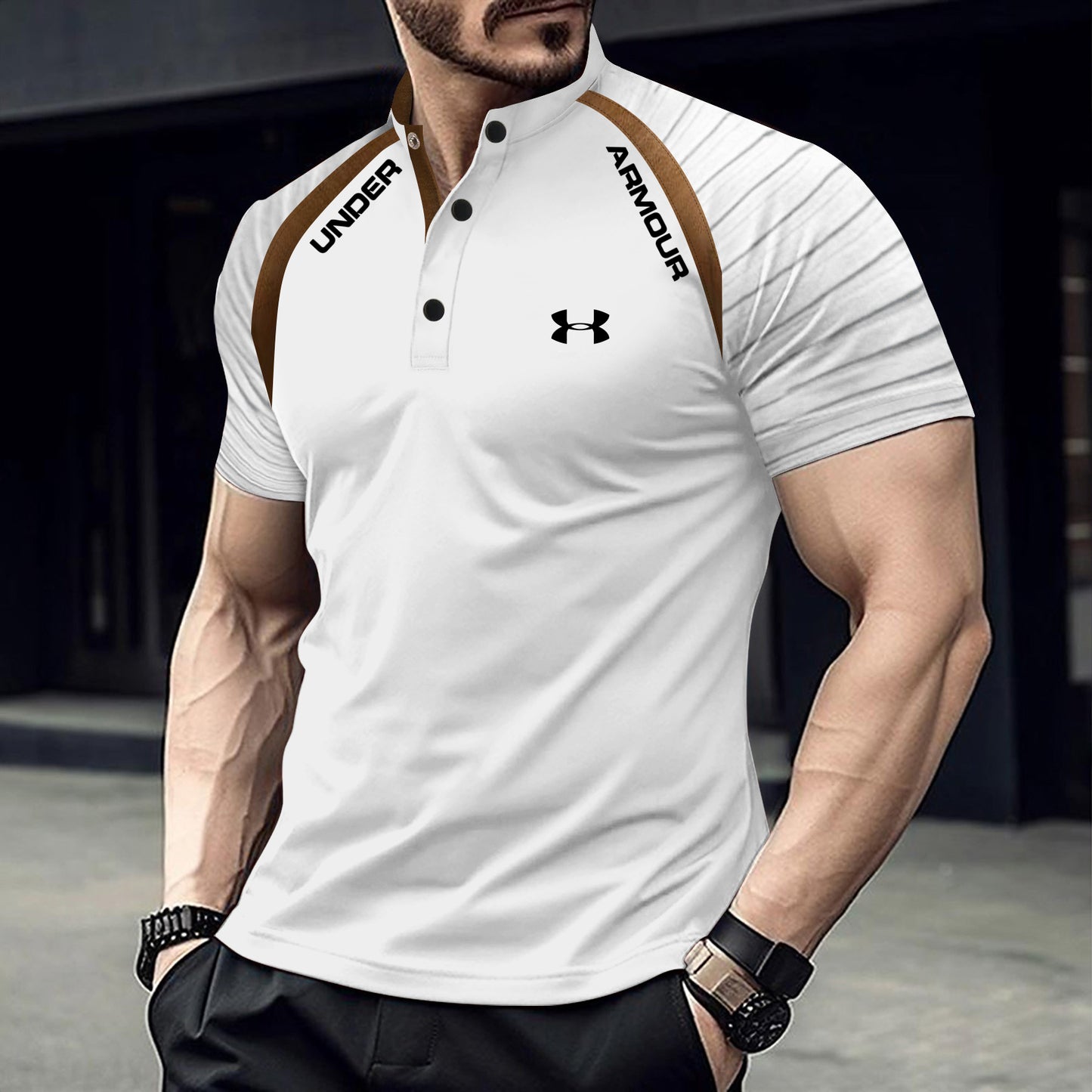 Men's short-sleeved sports casual shirt