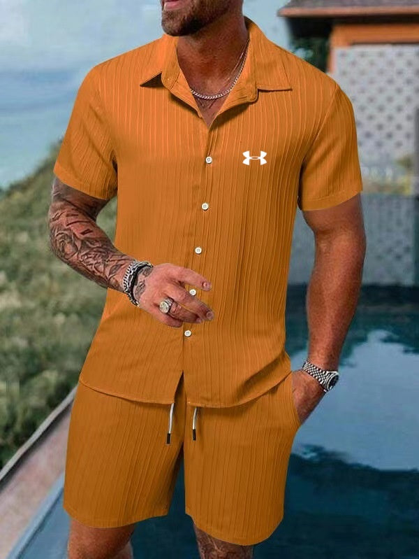 Men's short sleeve shorts suit