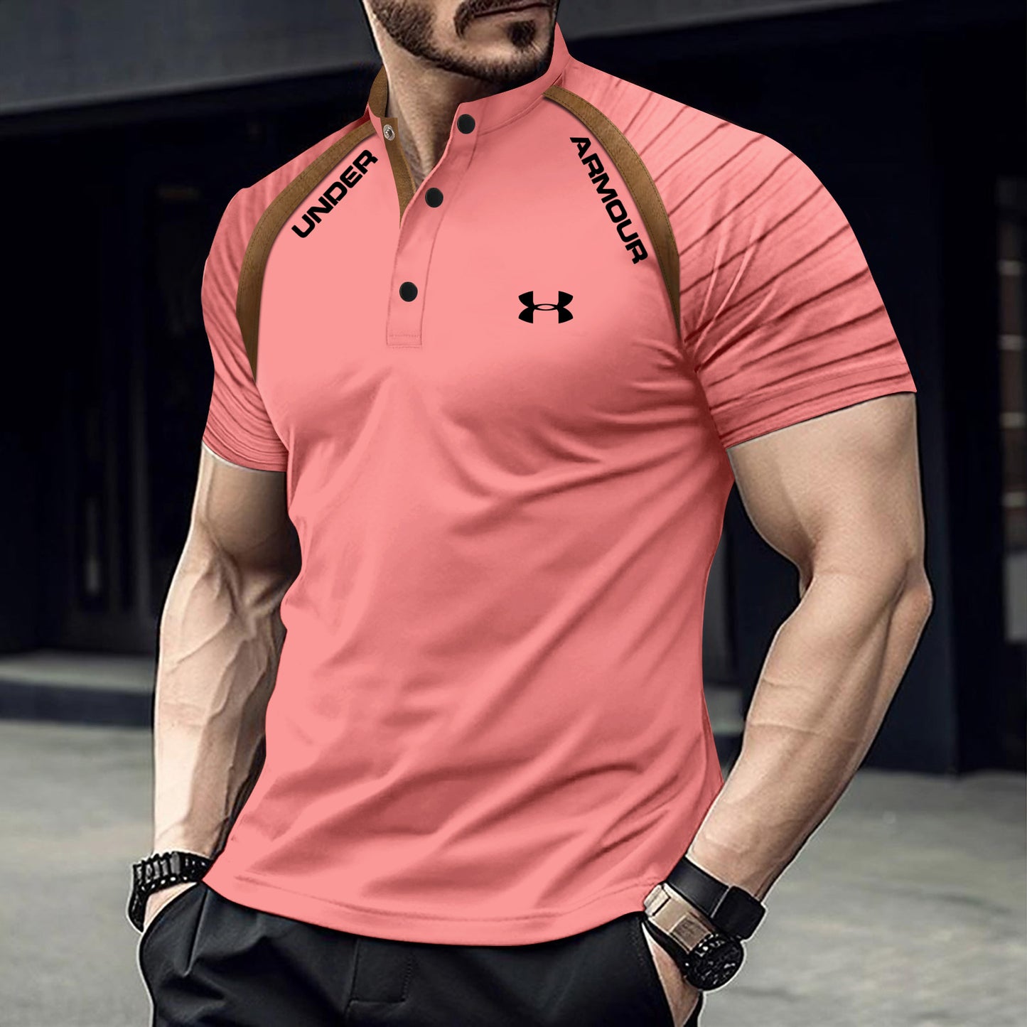 Men's short-sleeved sports casual shirt