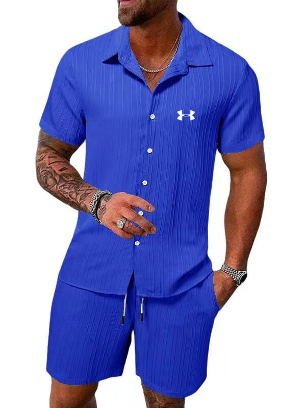 Men's short sleeve shorts suit