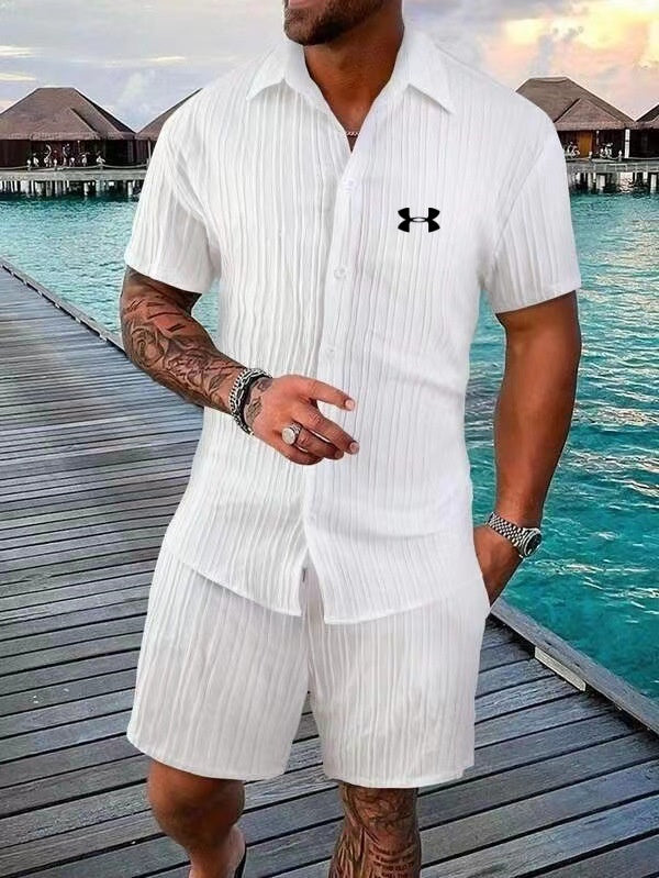 Men's short sleeve shorts suit