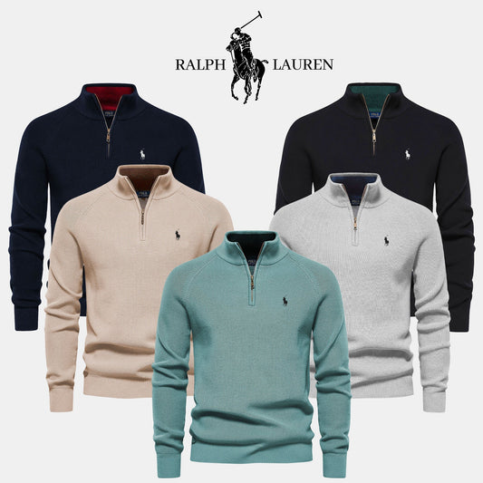 Elegant Men's Zip-Up Pullover