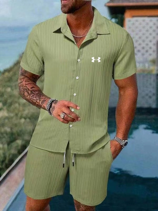 Men's short sleeve shorts suit