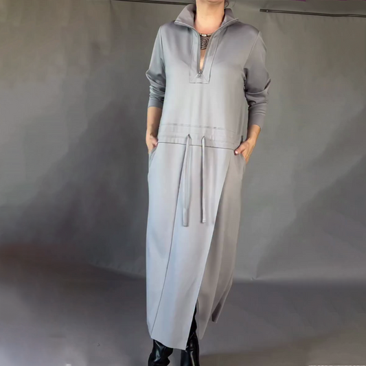 Chic Drawstring Waist Dress